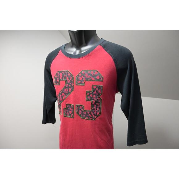 Nike Other - Nike Air Jordan Tee Gym Shirt Graphic Red 3/4 Sleeve Mens Size Medium